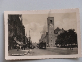 Amsterdam, Damrak met Beurs 1920