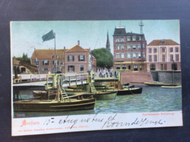 Arnhem, Openstaande schipbrug, 1907