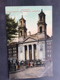 Amsterdam, Waterlooplein met Mozes en Aaronkerk, 1908
