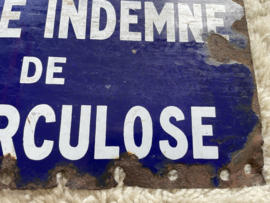 Zeldzame en oude geëmailleerde plaquette van de veterinaire