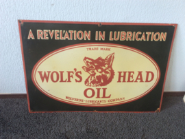 Emaille bord Wolfs Head Oil