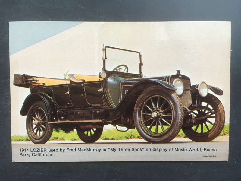Lozier 1914, used by Frad MacMurray in "My Three Sons"