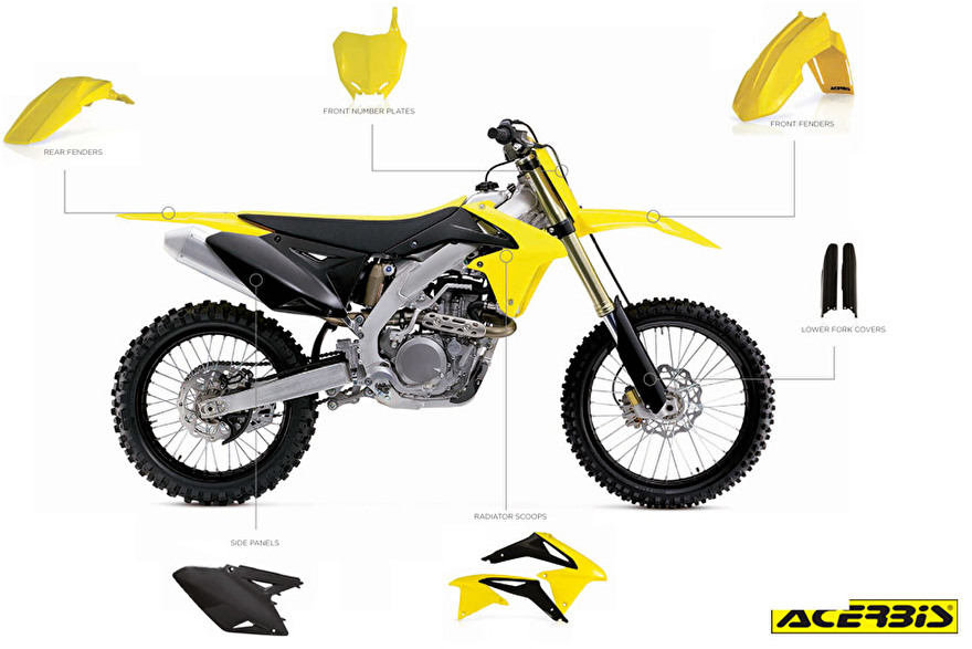 Yamaha YZ 125 черная Графика