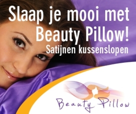 Beauty Pillow - zilveren satijnen kussensloop