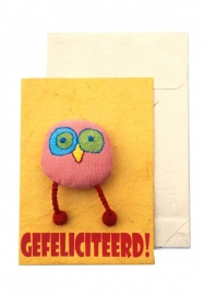 Happy postcard - GEFELICITEERD!