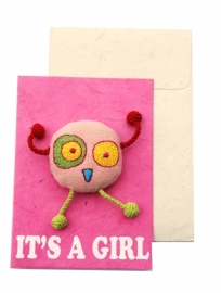 Happy postcard - IT` S A GIRL