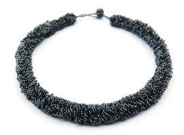 Loop necklace - antraciet