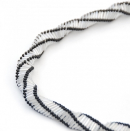 Spiral Twist Necklace transparant-zwart