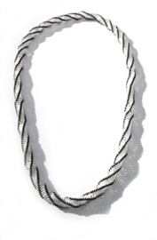 Spiral Twist Necklace transparant-zwart