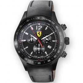 Ferrari Horloge Full Black Chrono Watch, Scuderia Ferrari Collection
