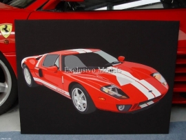 Ford GT40 print op linnen 100 x 75 cm