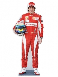 Lifesize Cardboard Fernando Alonso Ferrari