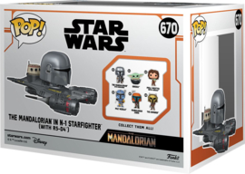 Funko Pop 670 - The Mandalorian in N-1 Starfighter with R5-D4