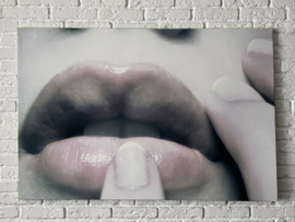 Lips print op canvas 120 x 80 cm