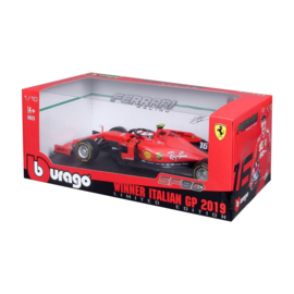 Ferrari SF90 #16 C. Leclerc Winner Italian GP 2019 Bburago 1:18