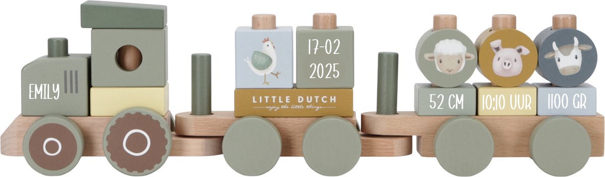 Little Dutch Blokkentrein - little farm