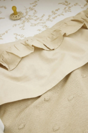 Meyco Baby Wieglaken Ruffle - Sand