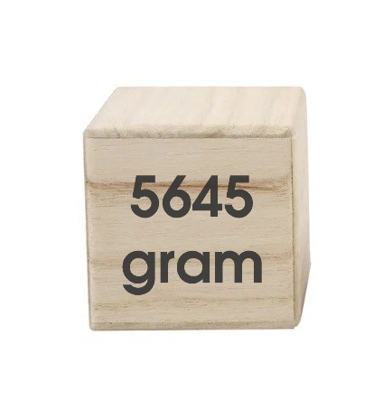 Houten letterblokken strak gegevens - 8 CM