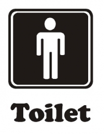 Sticker toilet heren