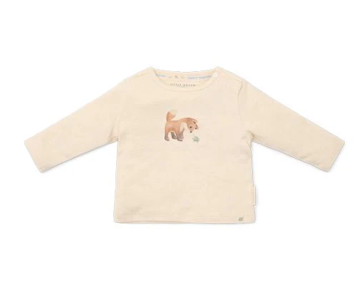 Little Dutch - Shirt lange mouw - Zand - Forest Friends - Vosje - 56