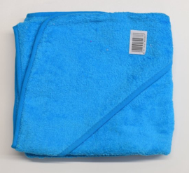 Badcape aqua met ontwerp/naam naar wens