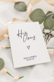 His & Her Vows - Set van 2 Geloftenkaarten