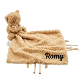 Nattou TEDDY Baby Knuffeldoekje met Knuffel - 27 x 27 cm - Doudou beer