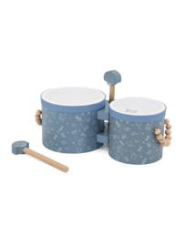 Label-label Houten bongo set blue