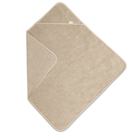 Badcape xl beige met ontwerp/naam naar wens