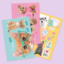 Studio Pets Stickerboek Voor Paspoort + Koffertje Large Knuffels (23cm)