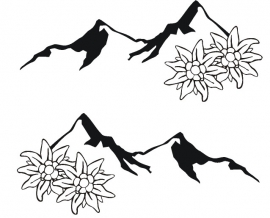 Sticker stripingset edelweiss