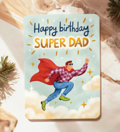 Kaart - Happy Birthday Super Dad