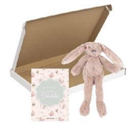 Brievenbus Pakketje - Happy horse flat bunny old pink