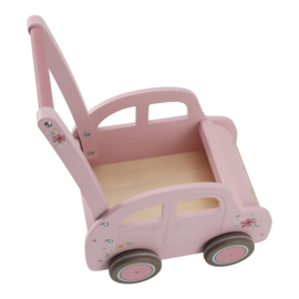 LD7128 Little Dutch loopwagen roze met naam