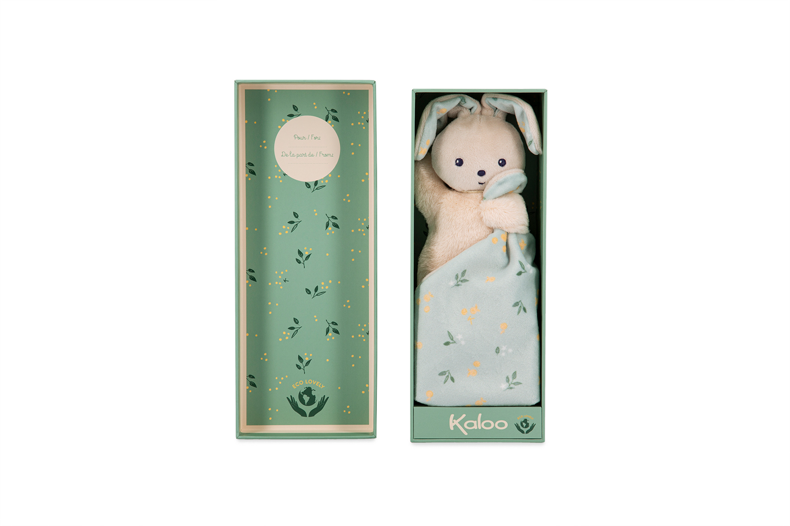 Kaloo knuffeldoekje konijn bos in cadeaudoos