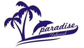 Sticker caravan camper paradise island