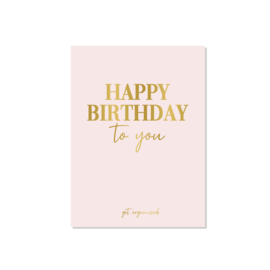 Get Organized -  Kaart - Happy Birthday To You