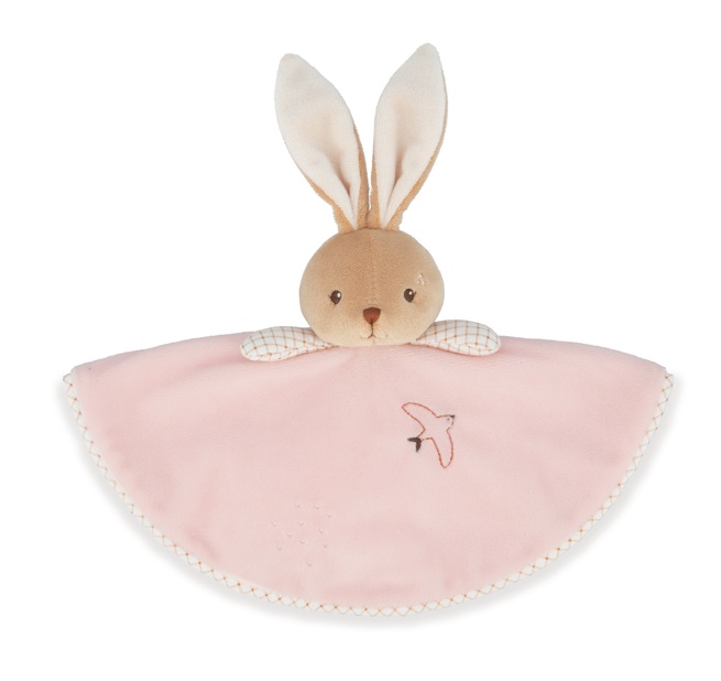 Kaloo knuffeldoekje konijn roze in cadeaudoos