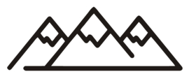 Sticker driehoek bergen modern
