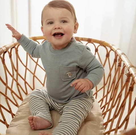 Little Dutch - Shirt lange mouw - Blauw - Forest Friends - 68