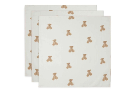 Jollein Hydrofiele Doek Small 70x70cm Teddy Bear (3pack)