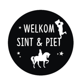 Herbruikbare raamsticker - Welkom Sint & Piet