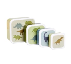 A Little Lovely Company Lunch & snack box set: Dinosaurussen