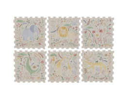 Little Dutch Puzzelmat Speelkleed Wit Safari Dieren