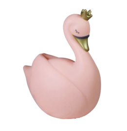 Dame Blanche Nachtlampje Zwaan - Groot ROZE