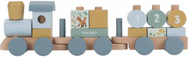 LD7254 Little Dutch Blokkentrein Forest Friends FSC met naam