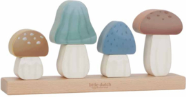 LD7230 Little Dutch Stapelaar Paddenstoelen - Forest Friends FSC met naam