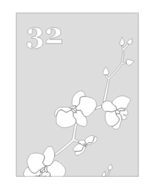Raamsticker Orchidee