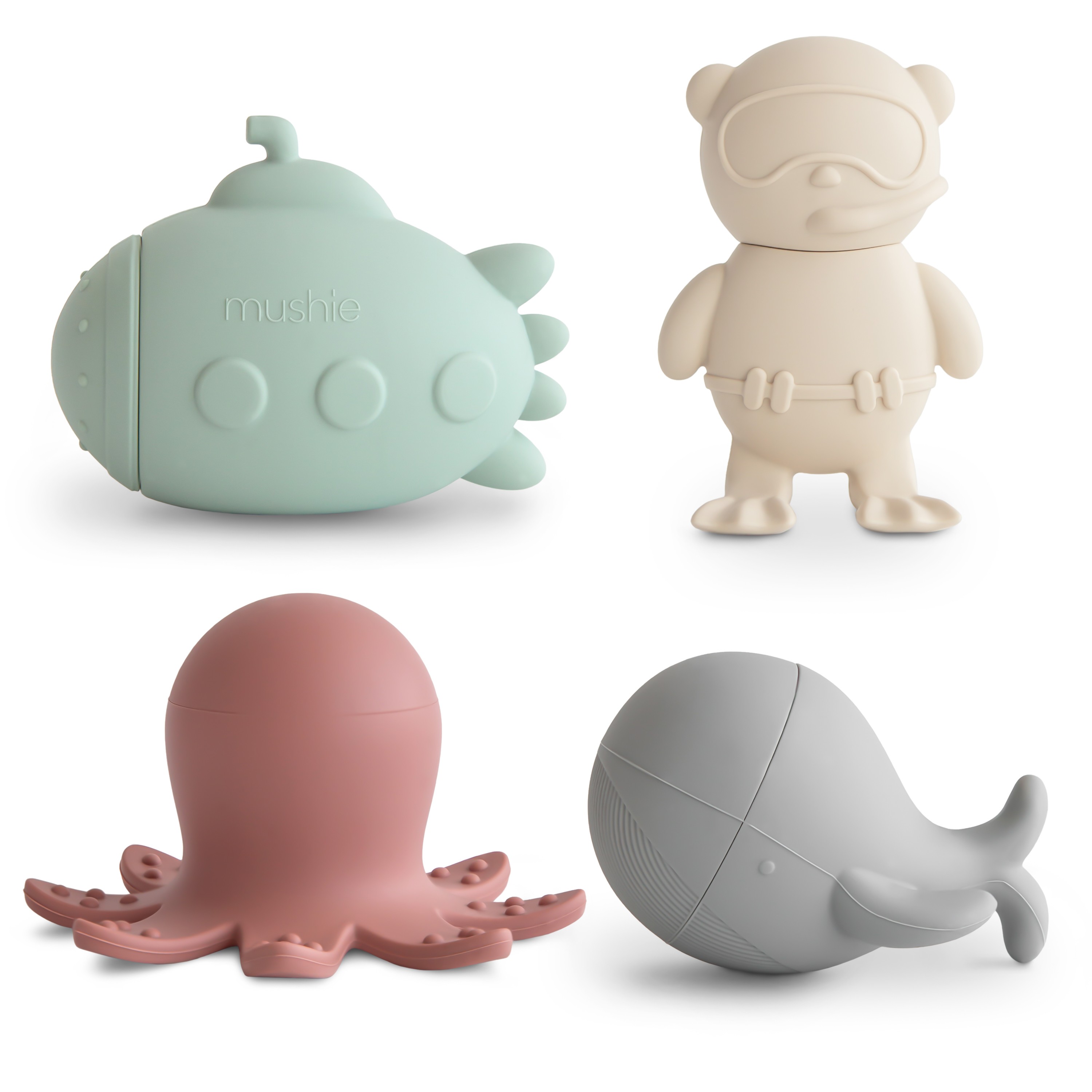 Mushie Badspeeltjes Sealife  - 4 stuks