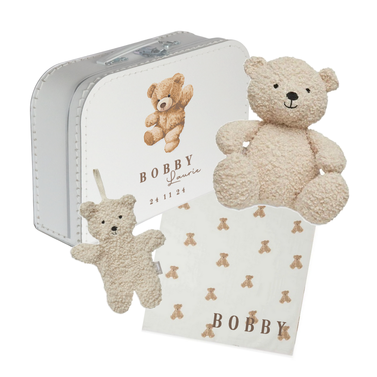 Gevuld koffertje - Vintage Teddy